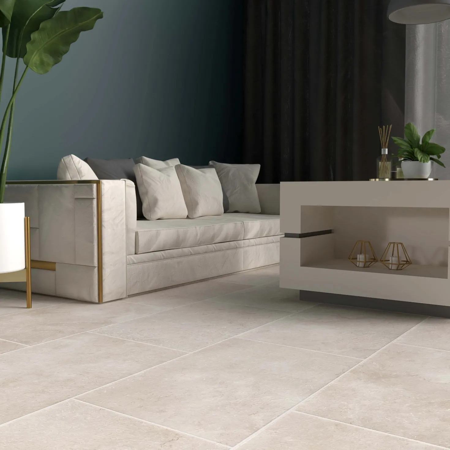 Piastrella da esterno in gres porcellanato Po avorio 40x60 cm 1,2 m²