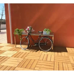 Piastrella da esterno in legno Termowood Listoplate 56x56 cm