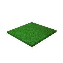 Piastrella da esterno in gomma riciclata anti-trauma verde 40x40x2,5 cm
