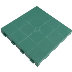 Piastrella da esterno in polipropilene chiusa Combi verde 39x39 cm