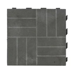 Piastrella da esterno in WPC Mixtile antracite 40x40 cm