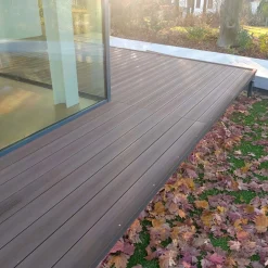 Piastrelle da esterno doga WPC easylife marrone 143x2000 mm