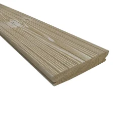 Piastrelle da esterno doga Thermowood clip sistem bianco 118x210 cm