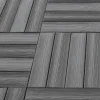 Piastrelle da esterno in plastica riciclata Easywood antracite 40x20 cm 14 pz