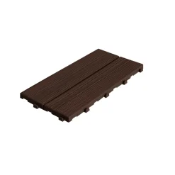 Piastrelle da esterno in plastica riciclata Easywood caffè 40x20 cm 14 pz