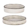 Piatto decorativo Nikos misura media Ø24 cm bianco