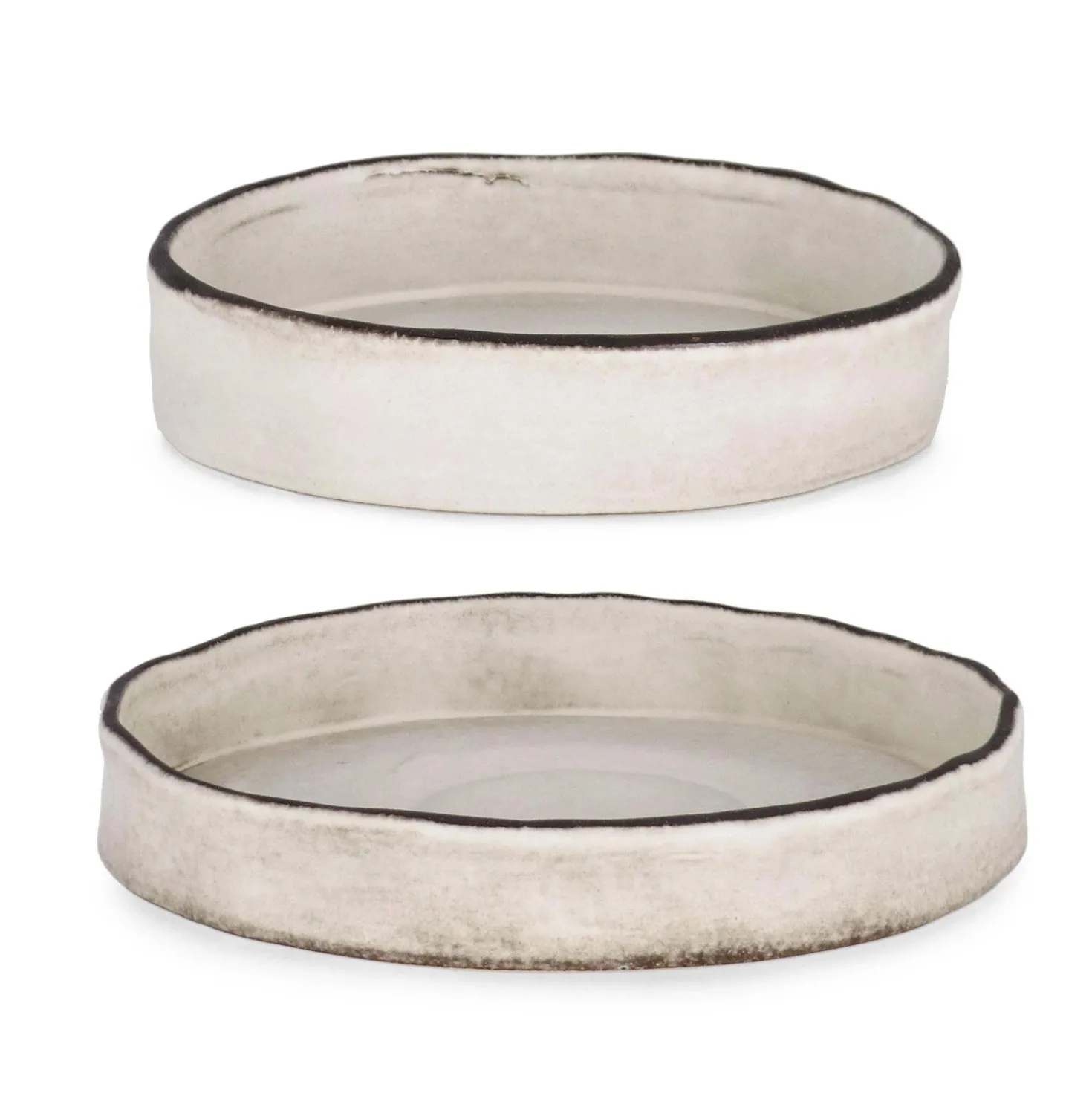 Piatto decorativo Nikos misura media Ø24 cm bianco