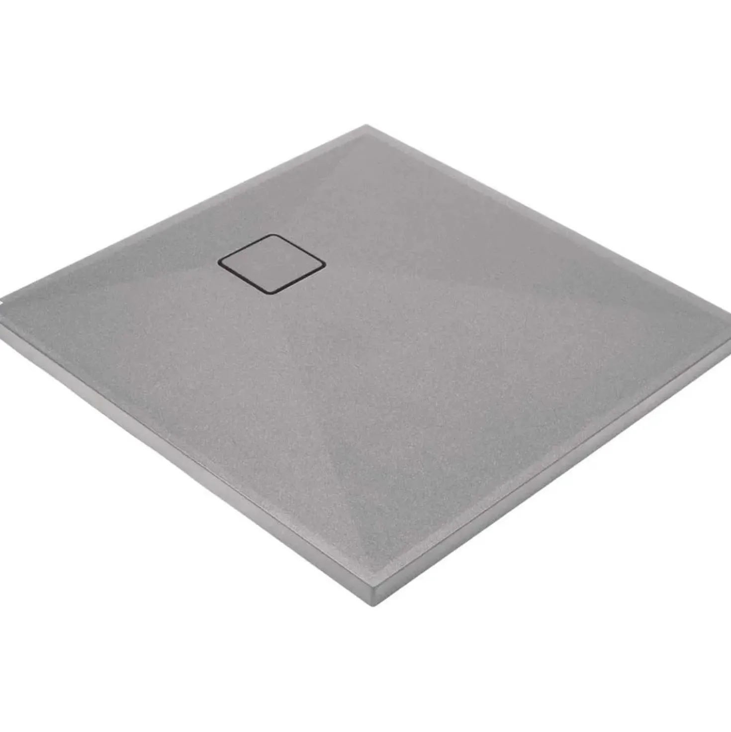 Piatto doccia granito Idrostile Puerto Padre 90x90 cm grigio metallizzato