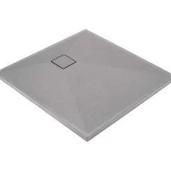 Piatto doccia granito Idrostile Puerto Padre 80x80 cm grigio metallizzato