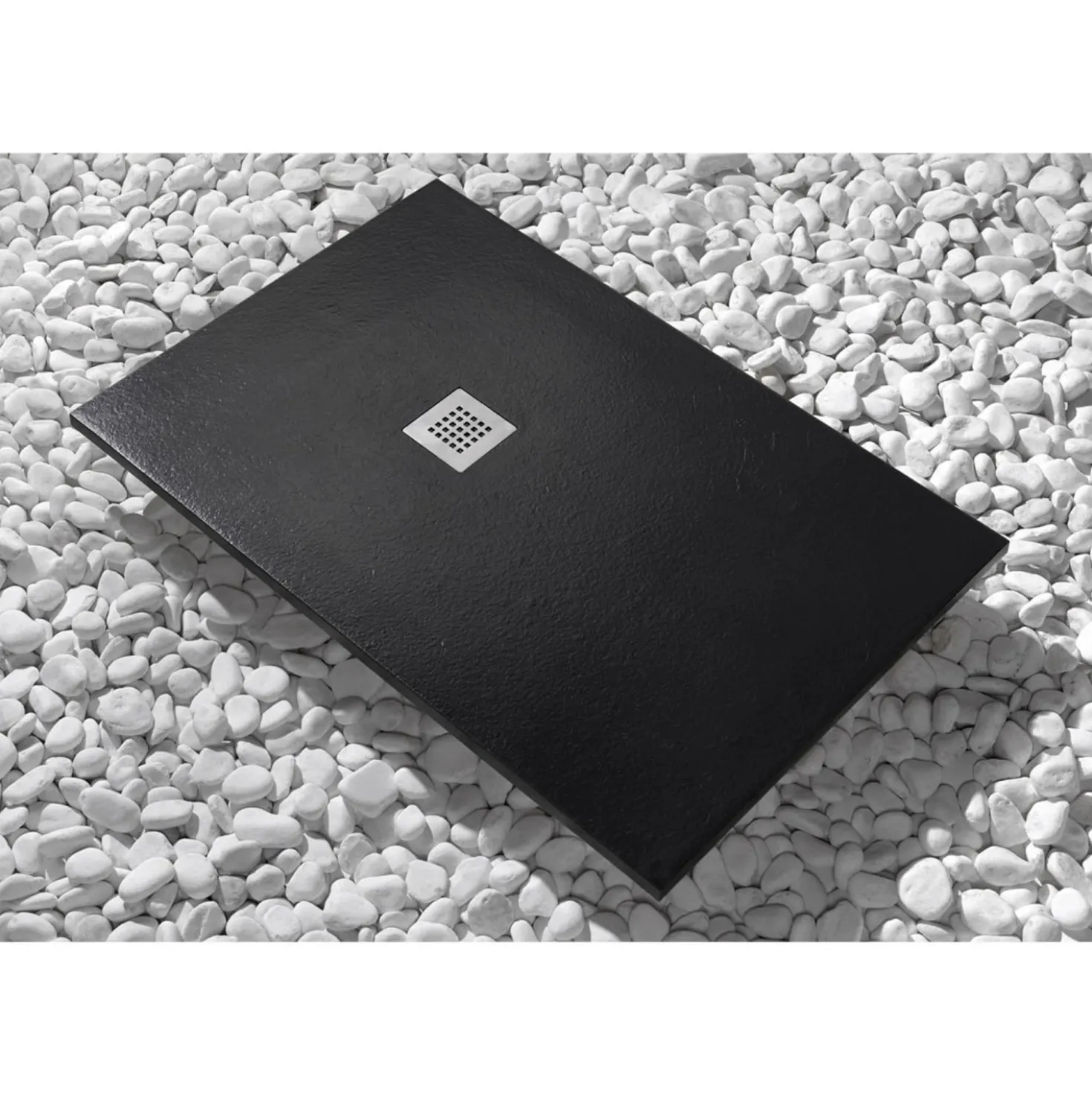 Piatto doccia Newstone 100 cm x 70 cm nero