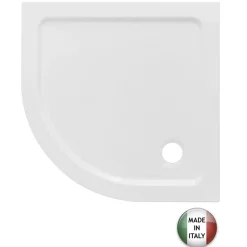 Piatto doccia semicircolare in tecnopolimero Mr.Flat 80x80 cm x H 3 cm