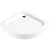 Piatto doccia semicircolare Idrostile Punk coperchio 80x80 cm bianco