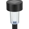 Picchetto solare LED Ø 5,5x40 cm Nero 8 pz
