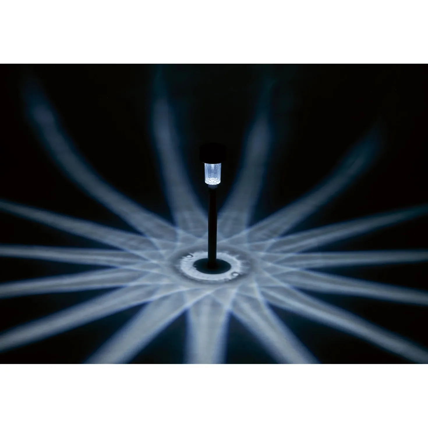 Picchetto solare LED Ø 5,5x40 cm Nero 8 pz