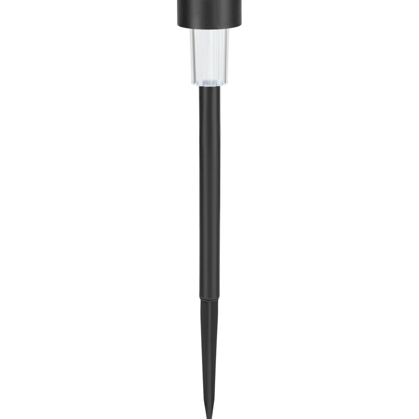 Picchetto solare LED Ø 5,5x40 cm Nero 8 pz