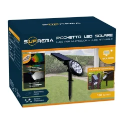 Picchetto solare LED luce multicolor e naturale