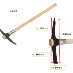 Piccone LUX-TOOLS 1,5 kg con manico da 90 cm e manicotto