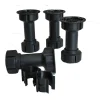 Piedini per zoccolino cucina in pvc nero H 10 cm