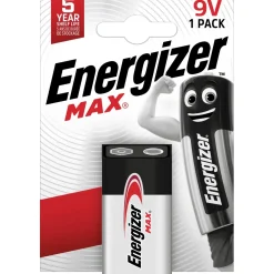 Pila alcalina Energizer MAX ALK 9V E-Block 1 pz