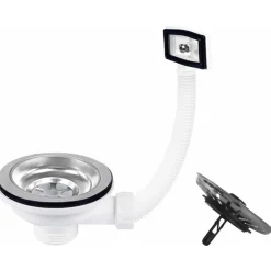 Piletta basket con troppo pieno Ø90 mm