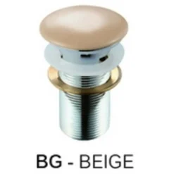 Piletta click-clack con tappo in ceramica con troppopieno beige
