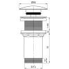Piletta lavabo Quick clac in Ottone cromato senza troppo pieno