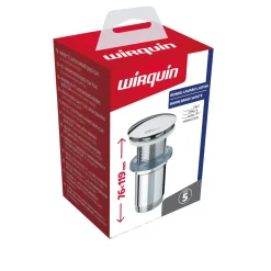 Piletta lavabo Quick clac in Ottone cromato senza troppo pieno