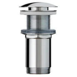 Piletta lavabo Quick clac in Ottone cromato senza troppo pieno