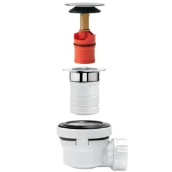 Piletta lavabo quick clac con kit sifone Ø 32mm