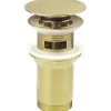 Piletta per lavello o bidet Click-Clack oro spazzolato