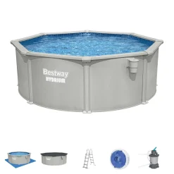 Piscina fuori terra rotonda con pareti in acciaio Hydrium™ 366x122 cm