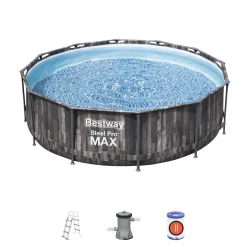 Piscina fuori terra tubolare in pvc/acciaio Bestway Steel Pro Max Ø 366x100 cm
