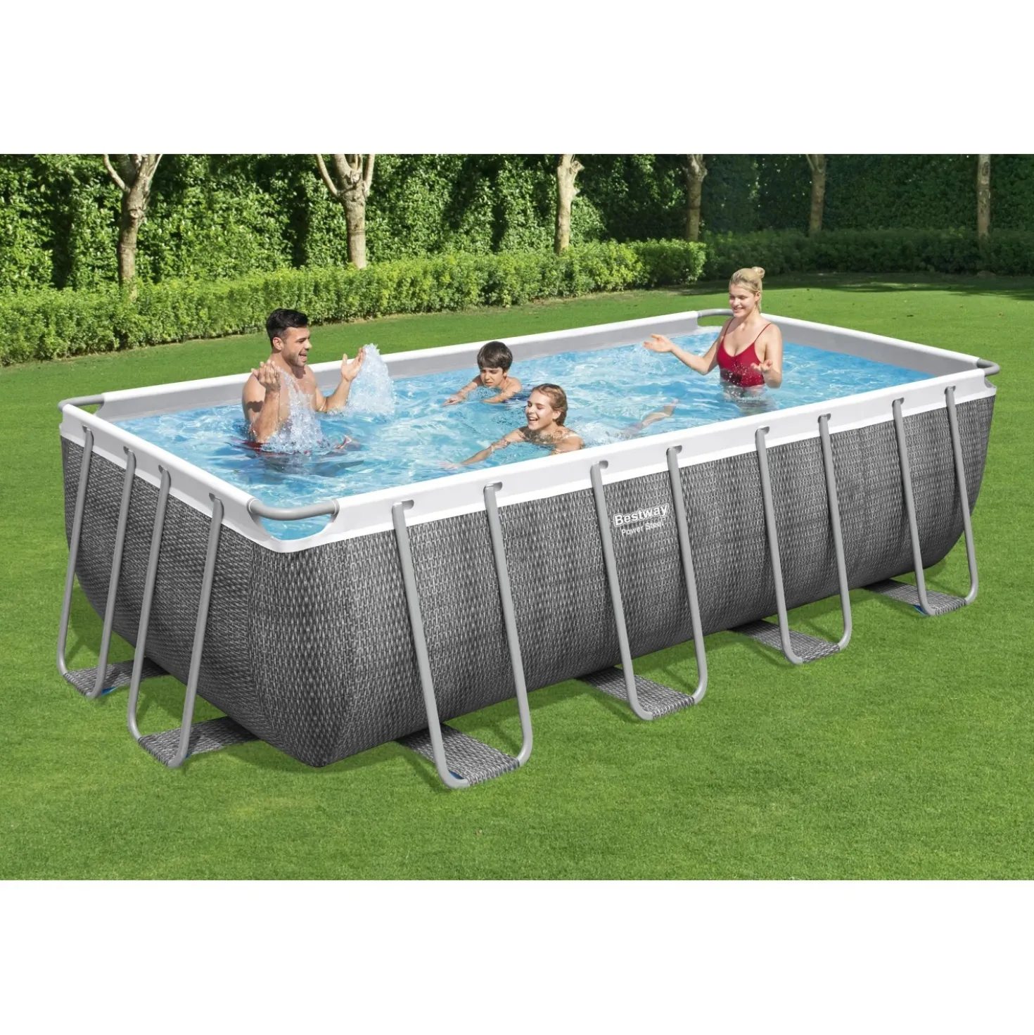 Piscina fuori terra tubolare in pvc/acciaio Bestway Pw SteelFrame 488x244x122 cm