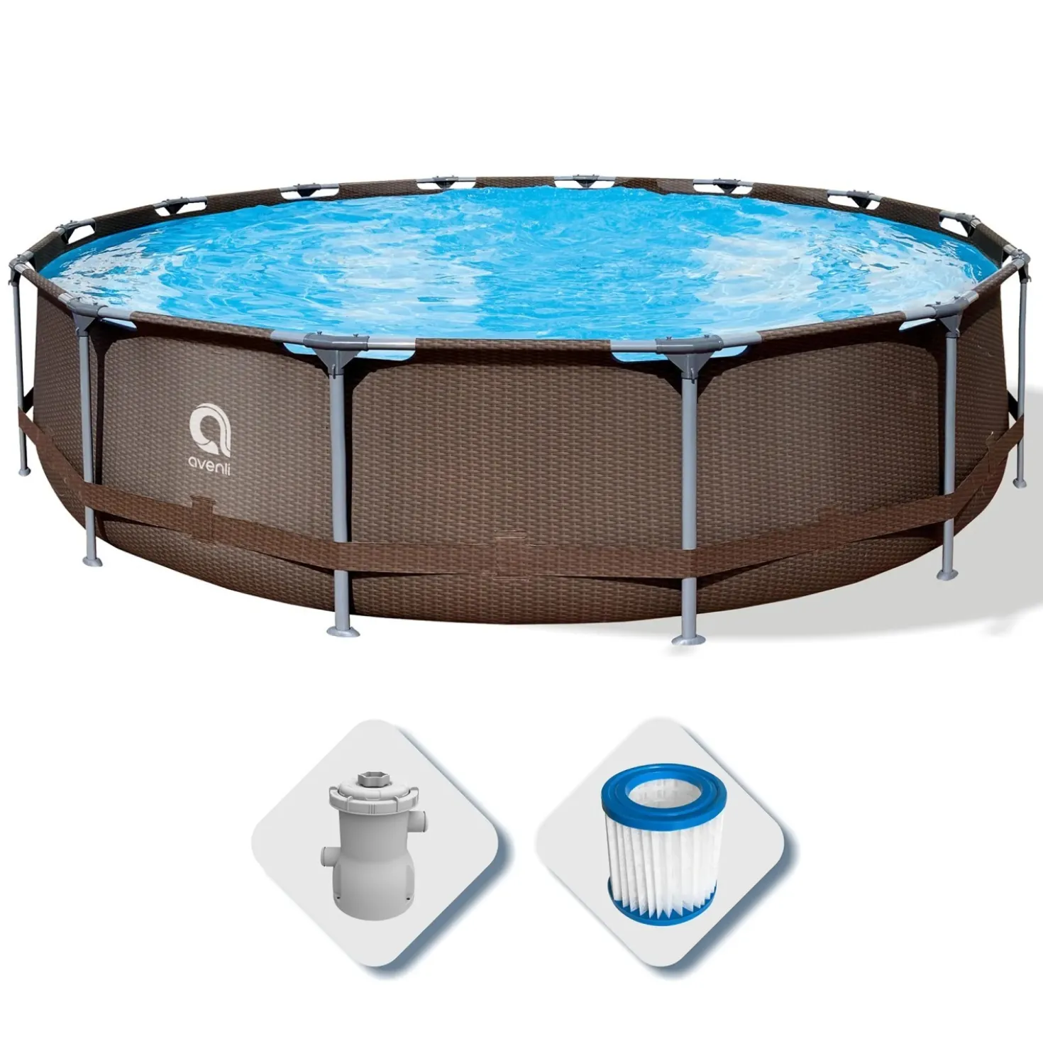 Piscina fuori terra tubolare tonda in pvc/acciao Jilong 427x84 cm