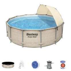 Piscina fuori terra tubolare in pvc/acciaio Bestway Pw Steel Ø 396x107 cm