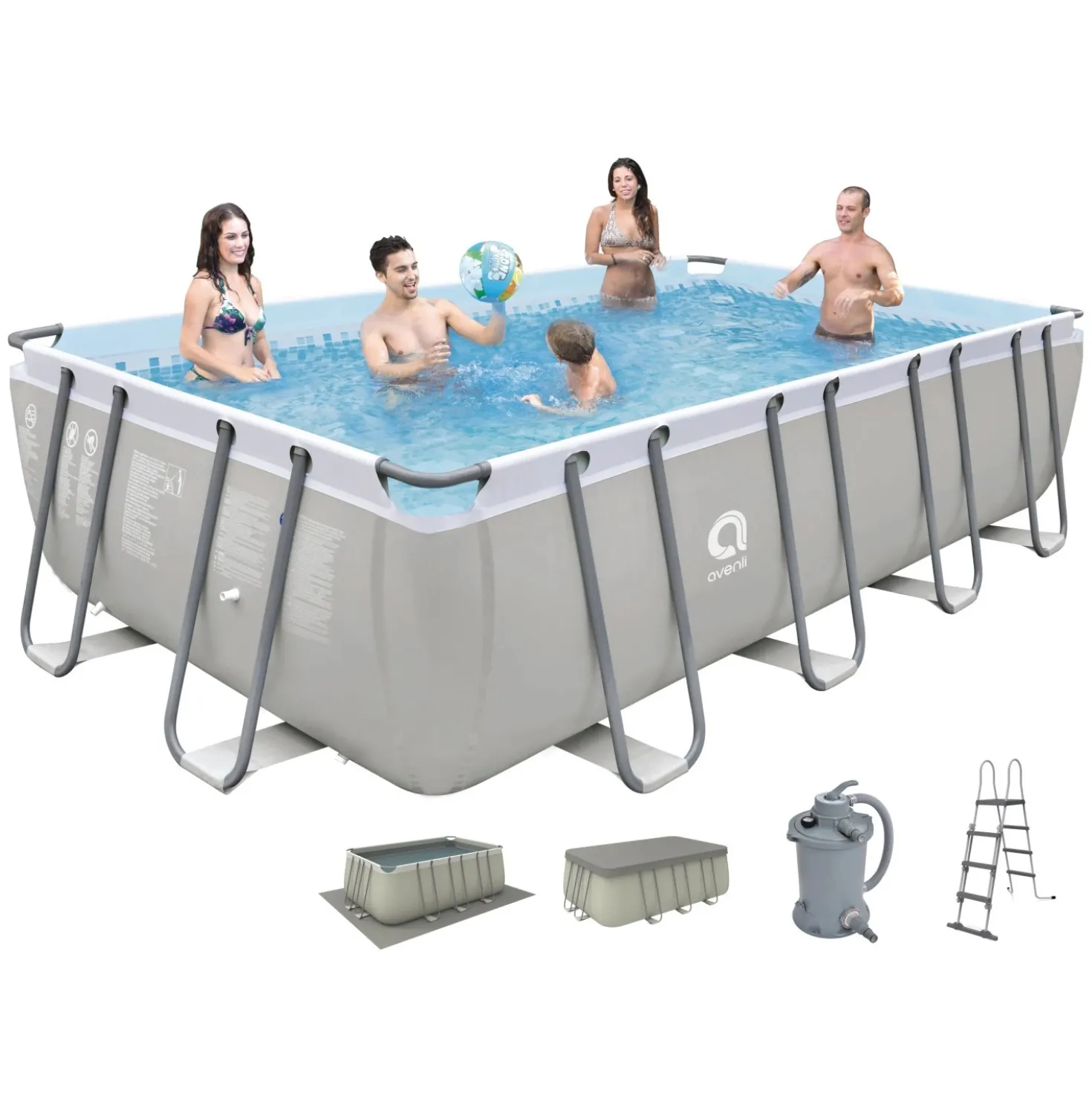 Piscina fuori terra tubolare in pvc/acciaio Avenli 549x305x122 cm