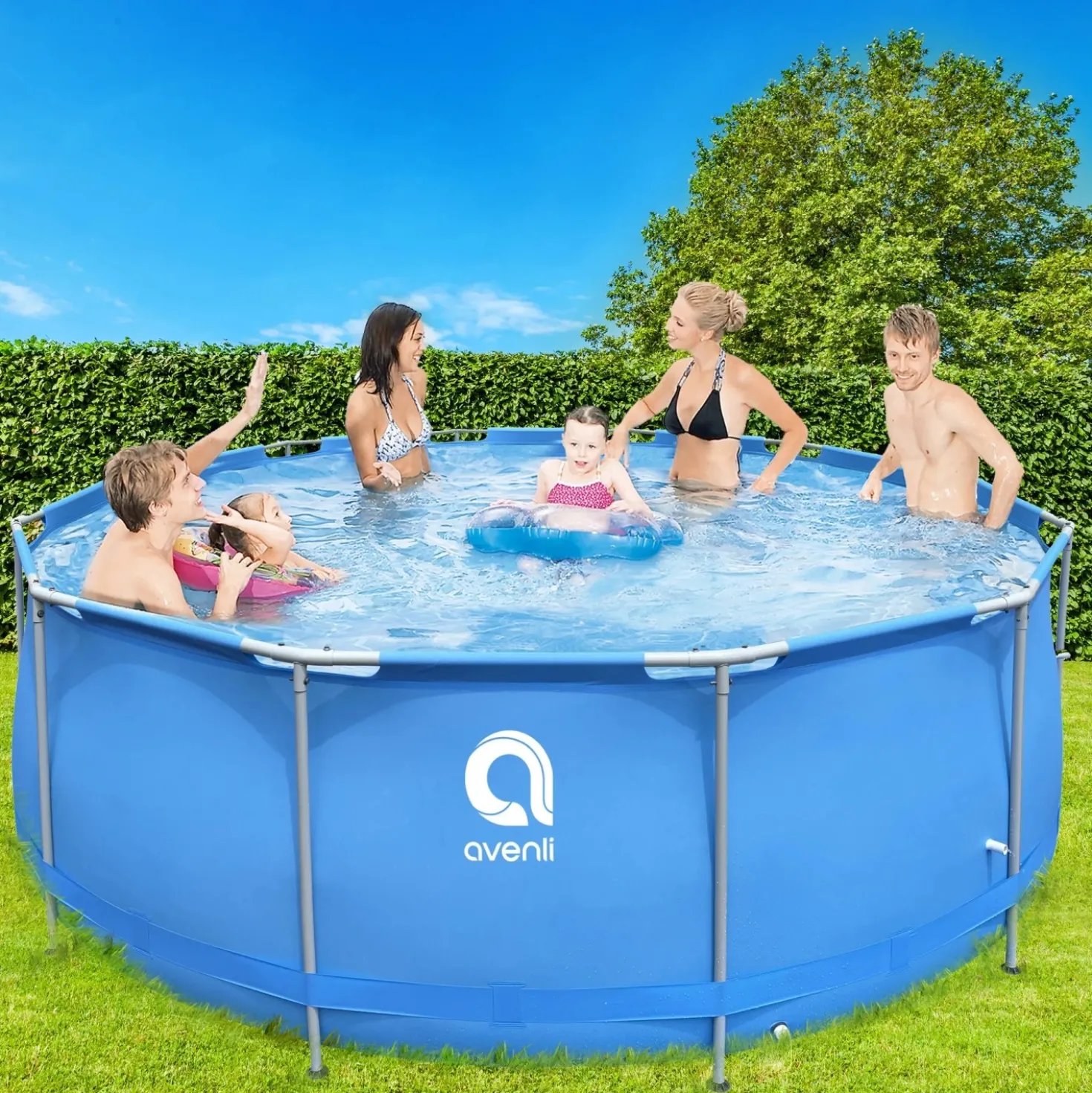 Piscina fuori terra tubolare tonda in pvc/acciaio Jilong 450x122 cm