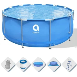 Piscina fuori terra tubolare tonda in pvc/acciaio Jilong 450x122 cm