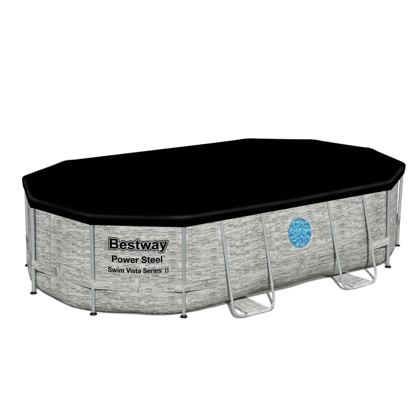Piscina fuori terra tubolare in pvc/acciaio con oblò Bestway 488x305x107 cm