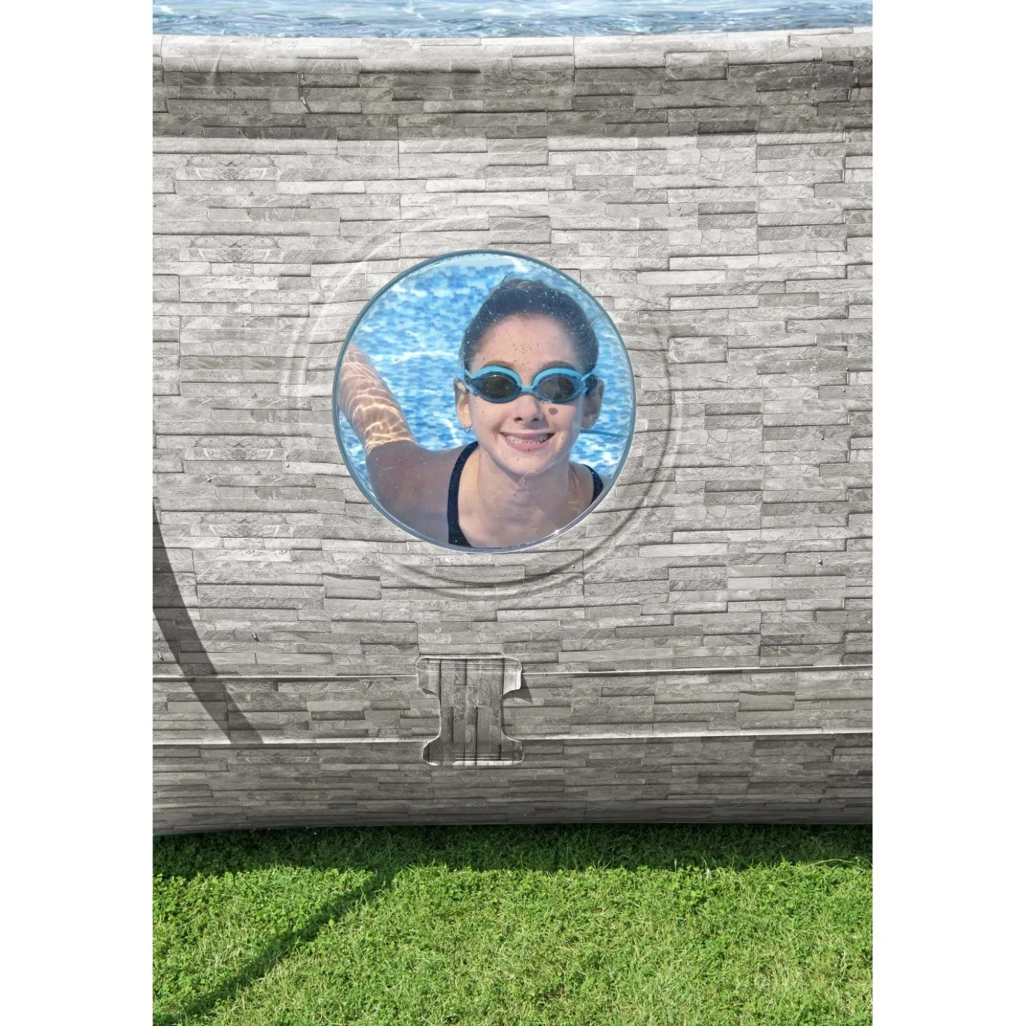 Piscina fuori terra tubolare in pvc/acciaio con oblò Bestway 488x305x107 cm