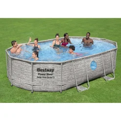 Piscina fuori terra tubolare in pvc/acciaio con oblò Bestway 488x305x107 cm
