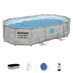 Piscina fuori terra tubolare in pvc/acciaio con oblò Bestway 488x305x107 cm