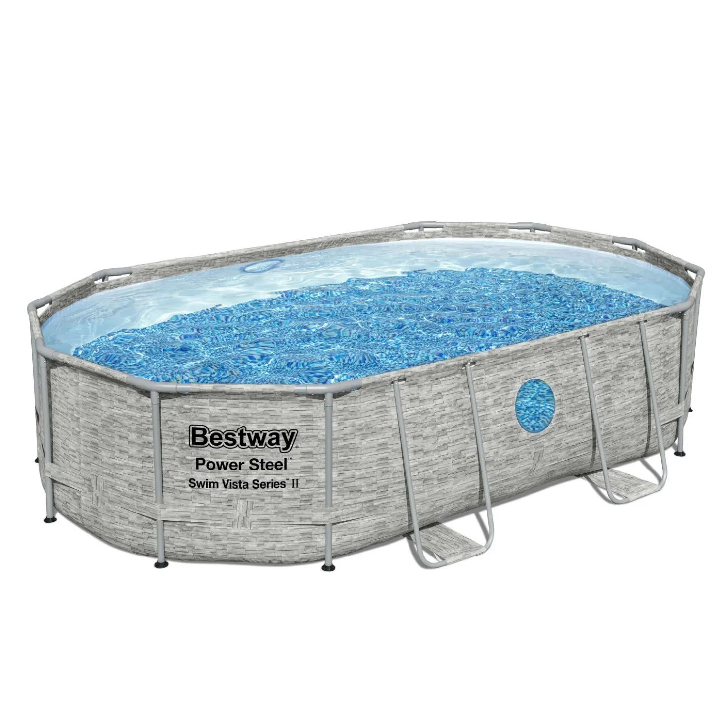 Piscina fuori terra tubolare in pvc/acciaio con oblò Bestway 488x305x107 cm