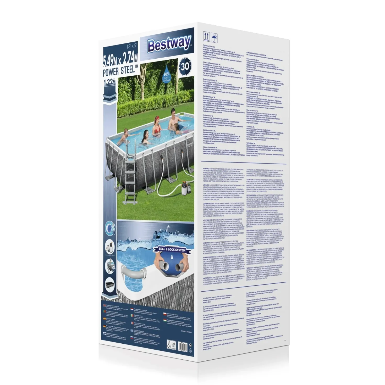 Piscina fuori terra tubolare in pvc/acciaio Bestway Power Steel 549x274x122 cm