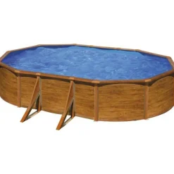 Piscina fuoriterra ovale in acciaio Classic 610x360x120 cm con Kit piscina