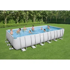 Piscina Power Steel Bestway con filtro a sabbia 732x366x132 cm