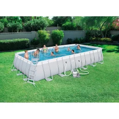 Piscina Power Steel Bestway con filtro a sabbia 732x366x132 cm