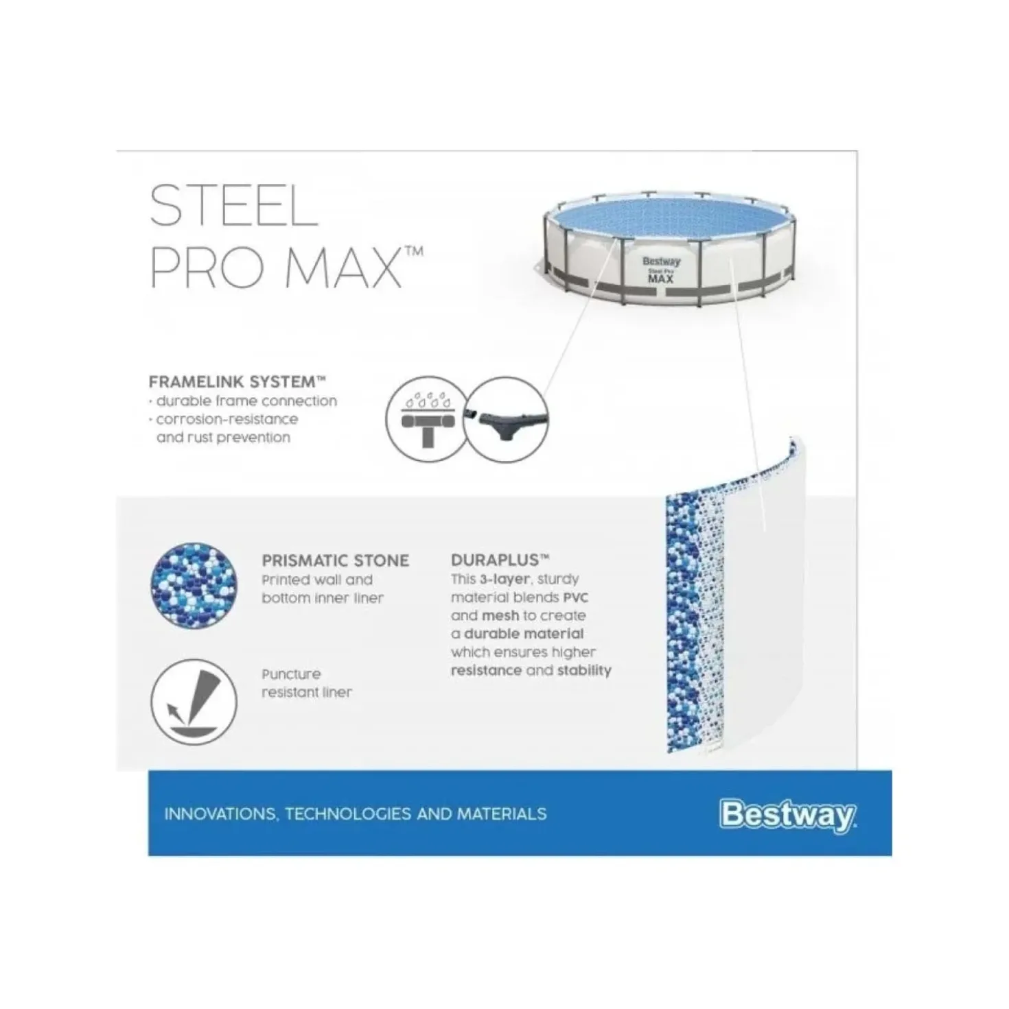 Piscina tubolare in pvc Bestway Steel Pro Max 305x76 cm