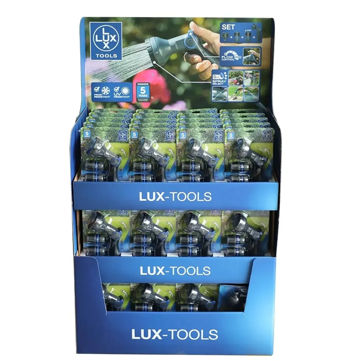 Pistola a spruzzo LUX per giardino con raccordi kit 60 pz