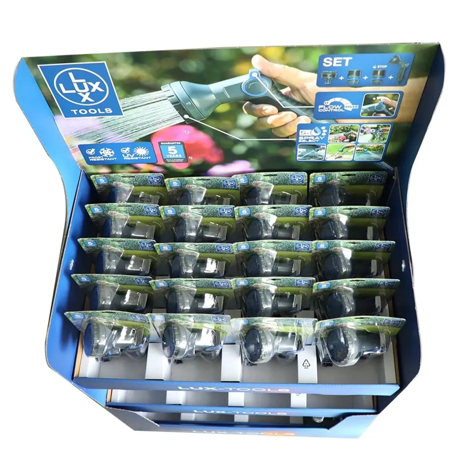 Pistola a spruzzo LUX per giardino con raccordi kit 60 pz